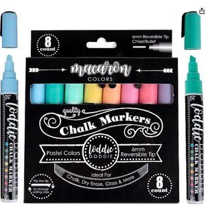 Loddie Doddie Liquid Chalk Markers for Chalkboard Macaron Pastel Chalk Pens 8